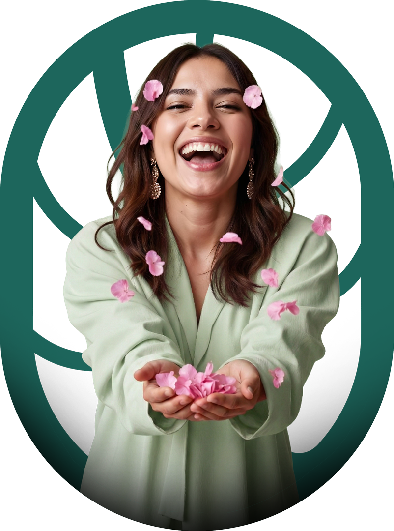 mulher e rosas 